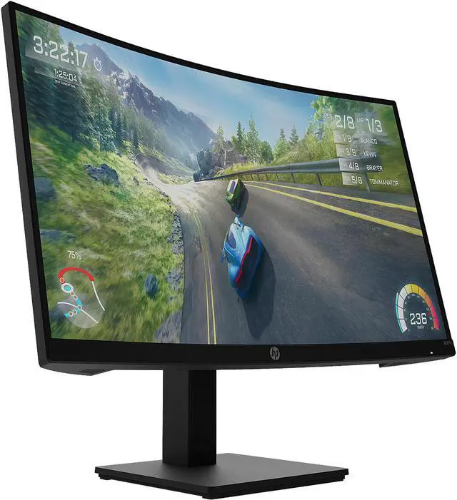 Alt view image 3 of 5 - HP X27C 27" Full HD 1920 x 1080 165 Hz FreeSync Premium (AMD Adaptive Sync) Curved Monitor