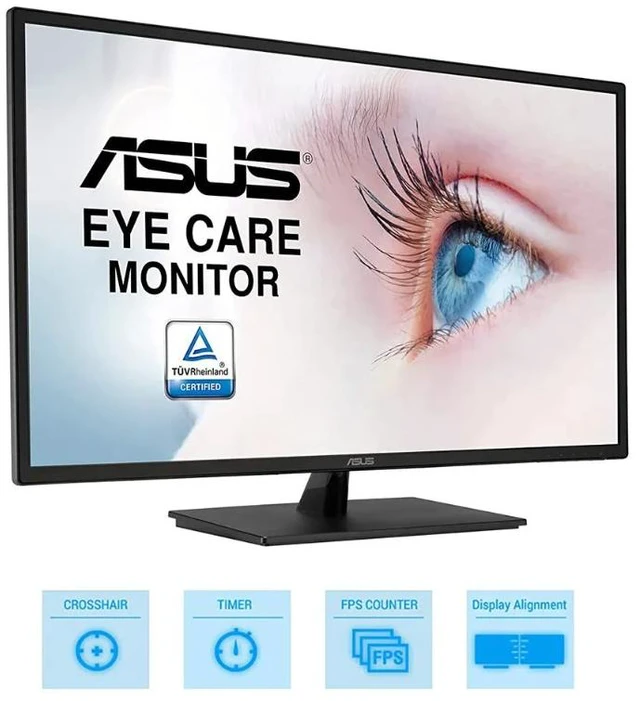 Alt view image 3 of 6 - ASUS VA329HE 31.5" Monitor 16:9 Aspect Ratio, FHD (1920 x 1080), 75Hz, Flicker Free, HDMI, VGA, Tilt Height Adjustment (90LM07F1-B01BB0)