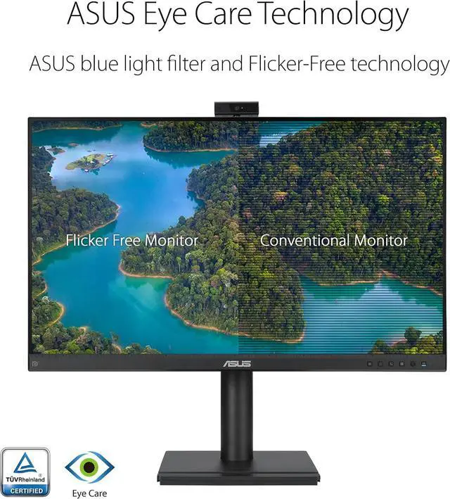 Alt view image 13 of 16 - Asus BE249QFK 24" Class Webcam Full HD LED Monitor - 16:9 - 23.8" Viewable - In-plane Switching (IPS) Technology - LED Backlight - 1920 x 1080 - 16.7 Million Colors - 250 Nit - 5 ms - 100 Hz