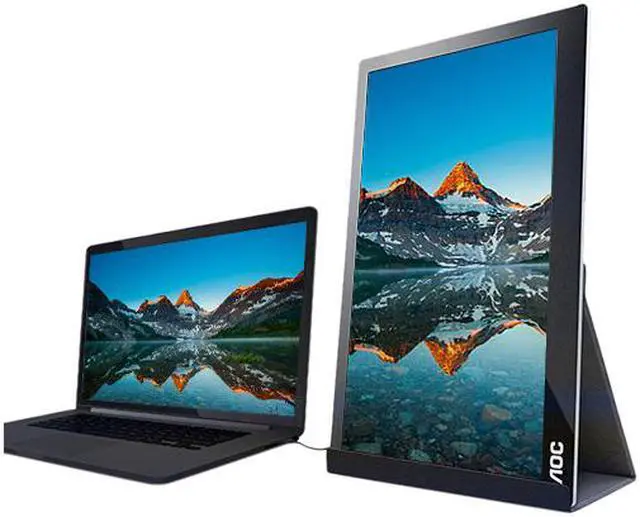 Alt view image 5 of 5 - AOC I1601FWUX 16" (Actual size 15.6") IPS USB-C Powered Portable Monitor, 1920 x 1080, 5ms, Smart Cover/Stand