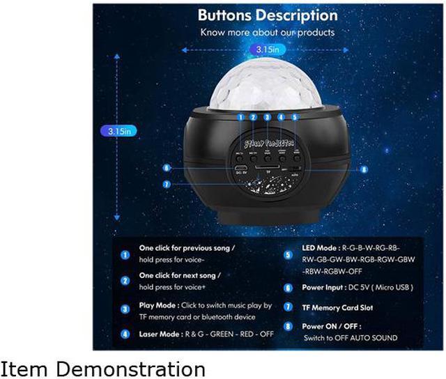 Star Projector Night Lights, 3 in 1 Galaxy Projector Light, Sky Nebula/Moving  Ocean Wave, Best Gift for Kids Adults for Bedroom/Party with Hi-Fi Stereo  Bluetooth Speaker, Voice&Remote Control 
