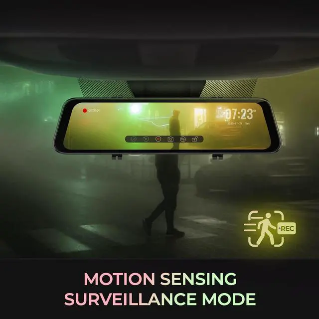 Alt view image 5 of 8 - GekoGear Orbit D100 2 Channel Rearview Mirror Dashcam | 1080P Camera