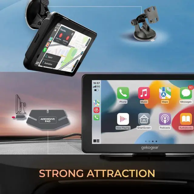 Alt view image 5 of 8 - GekoGear Orbit C110 7" Infotainment Display with Dash and Backup Cam Orbit