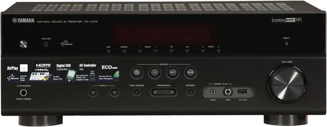 Alt view image 2 of 6 - Yamaha RX-V475 5.1 Channel Network AV Receiver