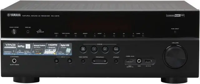 Alt view image 2 of 6 - Yamaha RX-V675 7.2 Channel Network AV Receiver
