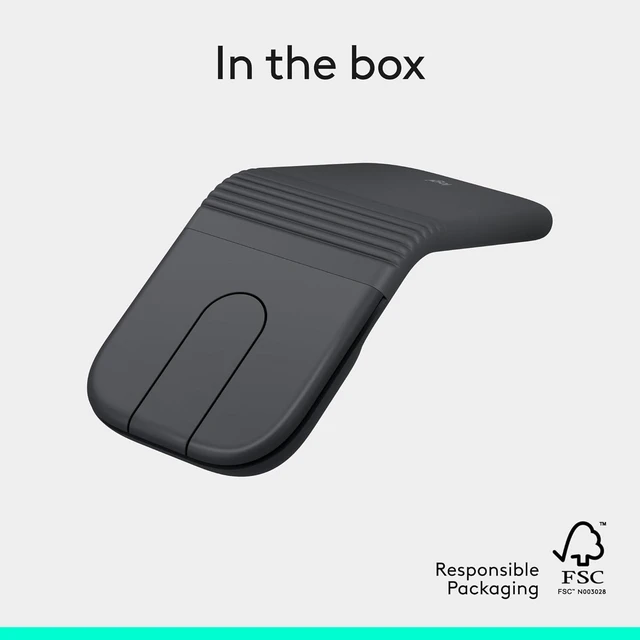 Alt view image 12 of 12 - Logitech Mobi Fold - Ultra-Portable Travel Mouse - Small and Light - Touch Scroll - Quiet Clicks - 4K DPI - Bluetooth - Graphite - 910-007601