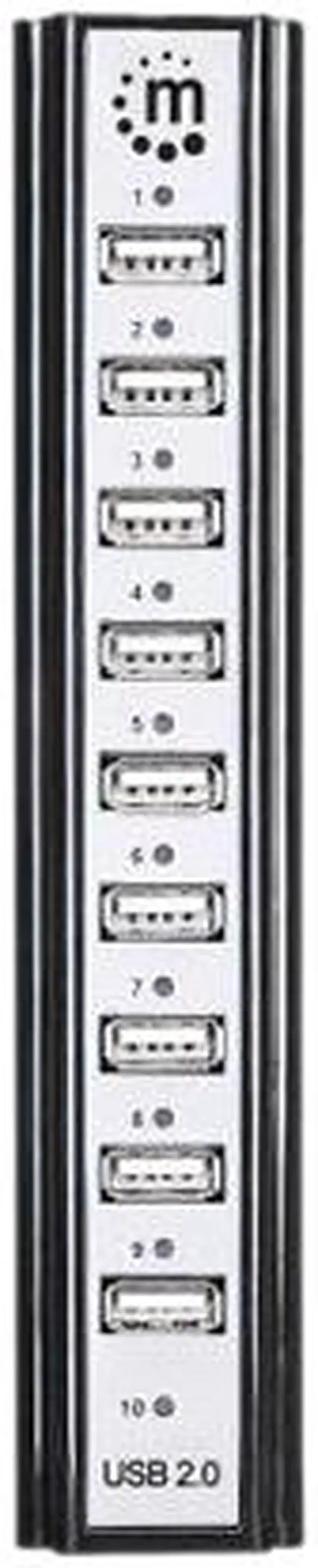 Alt view image 2 of 4 - HI-SPEED USB 2.0 DESKTOP HUB W/AC, 10 PORTS