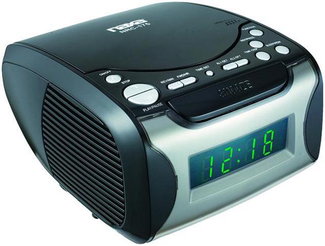 Main image of NAXA Electronics NRC-175 Digital Alarm Clock Tuning AM/FM Radio and CD Player - Black Lacquer