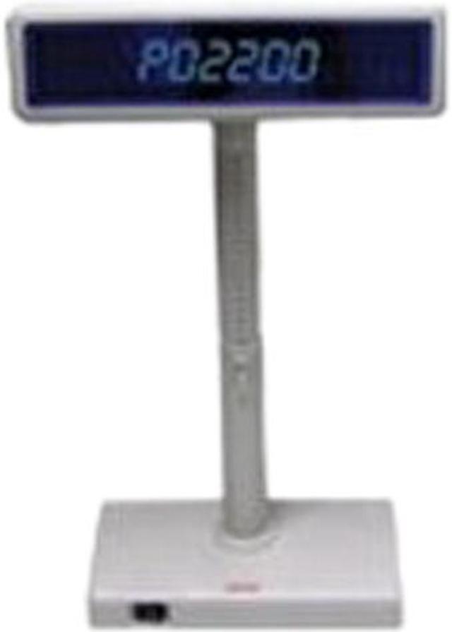 Main image of Posiflex PD2600S Pole Display, 2 x 20 VFD, 9mm Characters, Serial, 300mm Pole and Stand, Power Adaptor