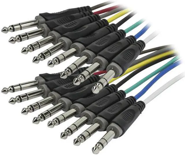 Main image of Monoprice 8-Channel 1/4 Inch TRS Male to 1/4 Inch TRS Male Snake 26AWG Cable C/d - 3 Feet With 8 Balanced Mono / Unbalanced Stereo Lines