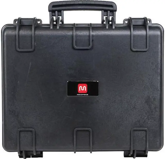 Main image of Monoprice 18.86" x 16.34" x 8.54" Weatherproof Polypropylene Case With Customizable Foam Black 110622