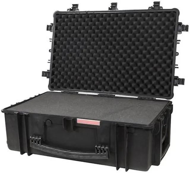 Alt view image 2 of 6 - Monoprice Weatherproof Hard Case - 33in x 22in x 13in With Wheels and Customizable Foam, IP67, Shockproof, Customizable Name Plate