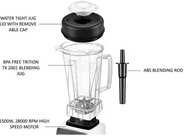 Alt view image 2 of 3 - Ecohouzng 2L High Speed Quiet Blender (ECJ5202)