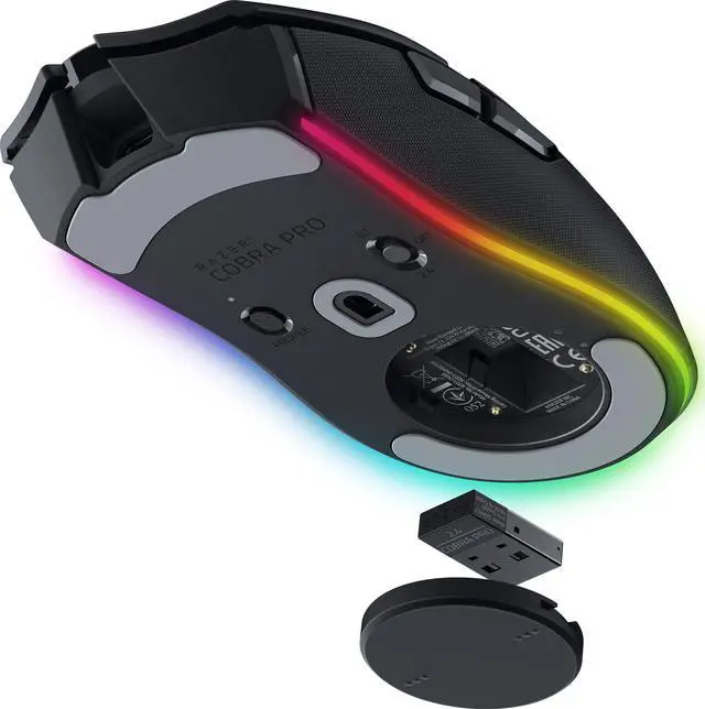 Alt view image 6 of 14 - Razer Cobra Pro Customizable Wireless Gaming Mouse with Razer Chroma™ RGB