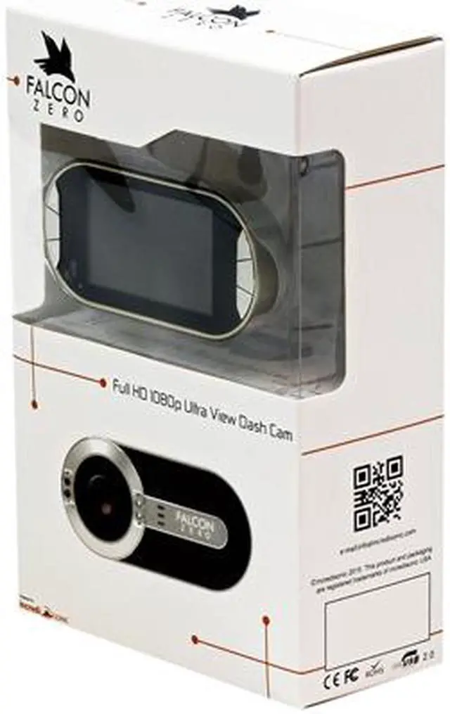 Alt view image 8 of 8 - Falcon Zero F170HD+ Full-HD 1080p Dashcam 32GB Memory Card Included
