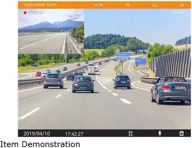 Alt view image 4 of 5 - Vantrue S1-G Dual 1080P FHD Dash Cam Front and Rear Super Capacitor Dash Camera 2 inch LCD 2880x2160P Single Front Discreet Car Camera with Built in GPS, Night Vision, Parking Mode, Support 256G MAX