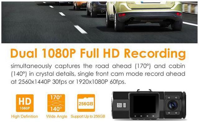 Vantrue N2 Pro Dual Dash Cam Dual 1920 x 1080P Front and Rear (2.5K Single