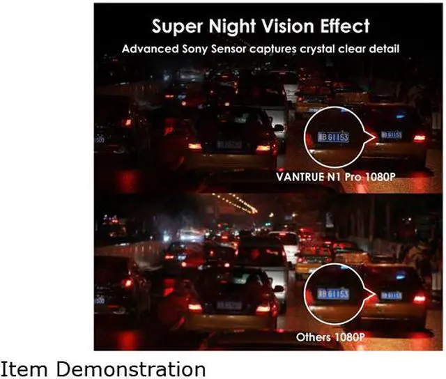 Alt view image 4 of 7 - Vantrue N1 Pro-G Mini Dash Cam Full HD 1920x1080P Car Dash Camera 1.5 inch 160 Degree DashCam with Sony Night Vision Sensor, 24 Hours Parking Mode, Motion Sensor, Collision Detection, Support 256GB TF