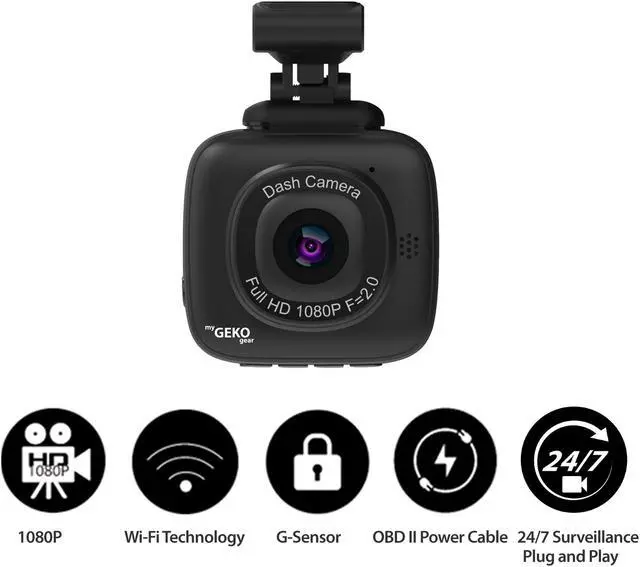 Alt view image 2 of 5 - GekoGear Orbit 500 Wi-Fi Dash Cam | 1080p Full HD Camera