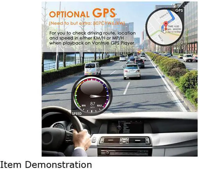 Alt view image 6 of 7 - (New) Vantrue N2 Uber Dual Dash Cam-1080P Inside and Outside Dash Camera for Cars 1.5" Near 360° Wide Angle Lyft Dashboard Cam w/ Parking Mode, Motion Detection, Front Camera Night Vision