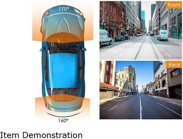 Alt view image 4 of 7 - Vantrue S1 4k Dash Cam, Dual 1080P Front and Rear Dash Camera with GPS, Support 256GB Max, Near 360° Wide Angle, Capacitor, Sony Night Vision, 24 Hours Parking Mode, Motion Sensor, Loop Recording