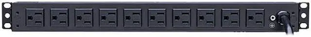 Alt view image 4 of 4 - CyberPower Metered PDU15M2F10R 12-Outlets PDU