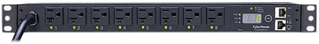 Alt view image 2 of 2 - CyberPower Switched PDU RM 1U PDU20SWT8FNET 20A 8-Outlet