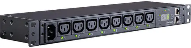 Main image of CyberPower Switched PDU RM 1U PDU20SWHVIEC8FNET 20A 8-Outlet