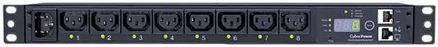 Alt view image 2 of 2 - CyberPower Switched PDU RM 1U PDU20SWHVIEC8FNET 20A 8-Outlet