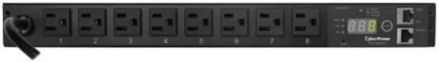 Alt view image 3 of 4 - CyberPower Monitored PDU RM 1U PDU15M8FNET 15A 8-Outlet