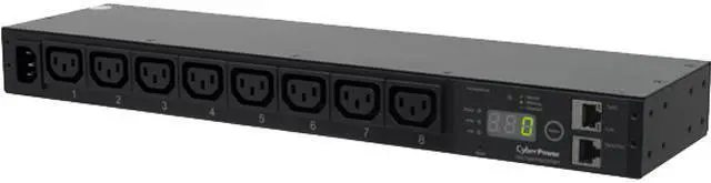 Main image of CyberPower Monitored PDU RM 1U PDU15MHVIEC8FNET 15A 8-Outlet