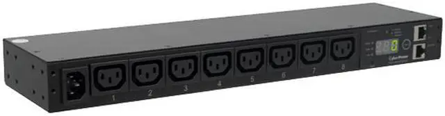 Alt view image 3 of 4 - CyberPower Monitored PDU RM 1U PDU15MHVIEC8FNET 15A 8-Outlet