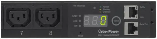Alt view image 4 of 4 - CyberPower Monitored PDU RM 1U PDU15MHVIEC8FNET 15A 8-Outlet