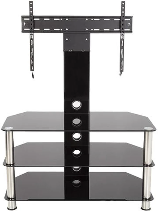 AVF SDCL900-A Stand with TV Mount for TVs up to 60", Black Glass ...