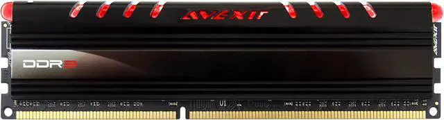 Alt view image 2 of 2 - AVEXIR Core Series (Red LED) 8GB Kit (2 x 4GB) Dual Channel 240-pin DDR3 SDRAM DDR3 1600 (PC3 12800) Desktop Memory Module Model AVD3U16000904G-2CIR