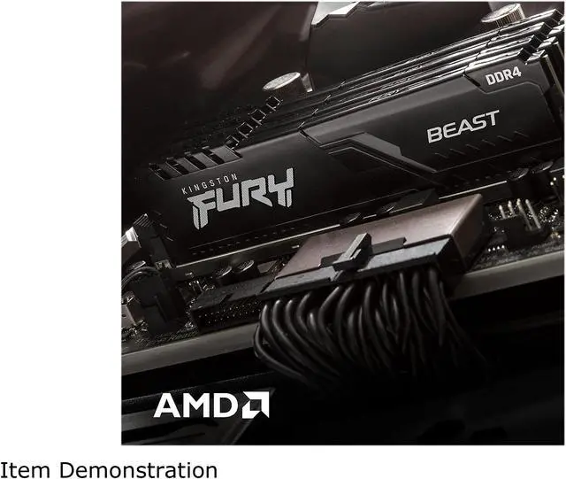 Alt view image 7 of 7 - 16GB Kingston Fury Beast 2666MHz PC4-21400 CL16 DDR4 Single Memory Module (1x16GB)