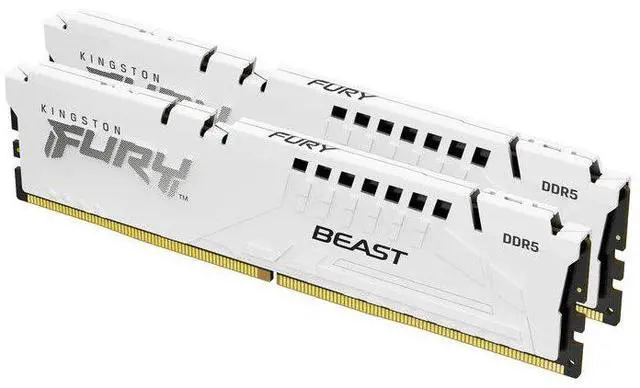 Main image of Kingston FURY Beast DDR5 5600 32GB(16GBx2) Desktop Overclocking Memory-White(KF556C40BWK2-32)