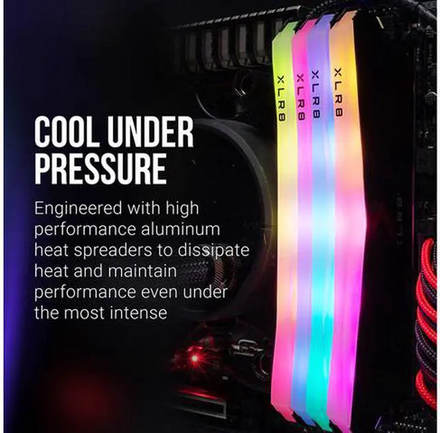 Alt view image 8 of 8 - PNY XLR8 Gaming EPIC-X RGB 32GB (2 x 16GB) DDR4 3200MHz 288-pin DIMM Memory Kit MD32GK2D4320016XRGB