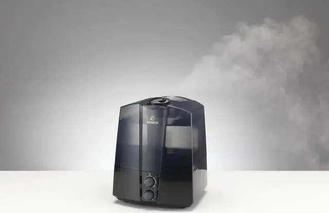 Alt view image 3 of 3 - Boneco 7145 Ultrasonic Micro Fine Mist Auto Shut Off Compact Humidifier, Black