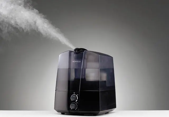 Alt view image 2 of 3 - Boneco 7145 Ultrasonic Micro Fine Mist Auto Shut Off Compact Humidifier, Black
