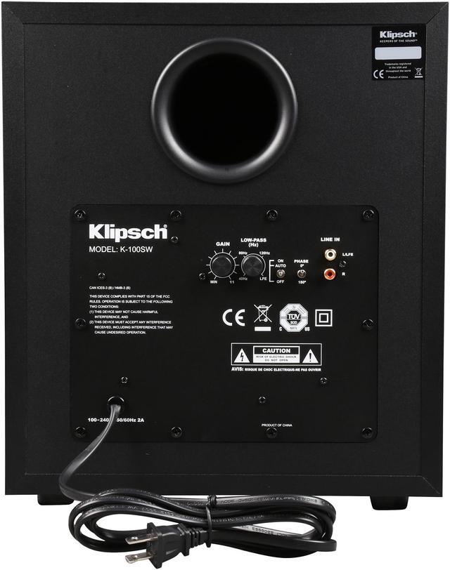 Alt view image 5 of 7 - Klipsch K-100SW 10-Inch Powered Subwoofer
