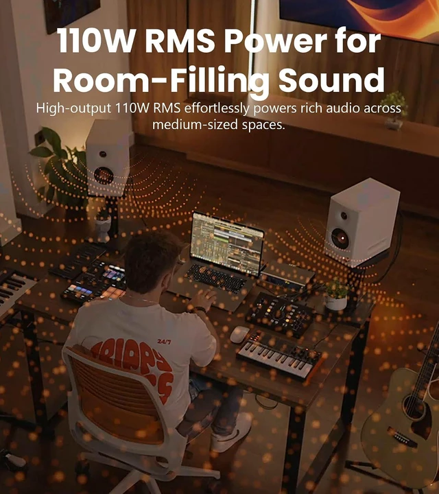 Alt view image 6 of 11 - Edifier MR5 Studio Monitor 2.0 Speaker System White