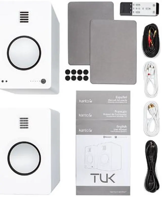 Alt view image 7 of 7 - Kanto TUK Premium Powered Speakers - Pair (Matte White)