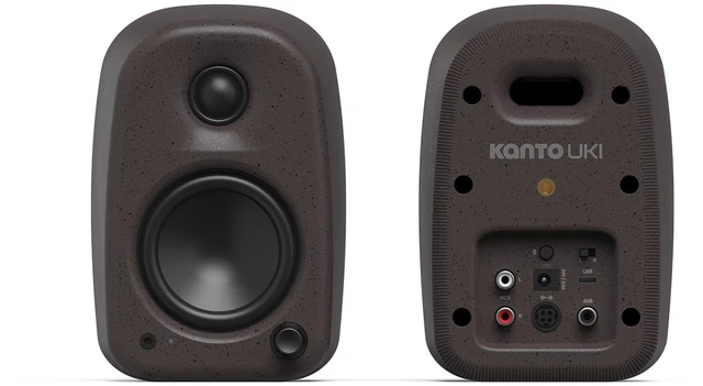 Main image of Kanto UKI 100 W Active Desktop Computer Speakers with Bluetooth and USB-C | Intelligent Sub Integration | Headphone Out | Pair | Pumice