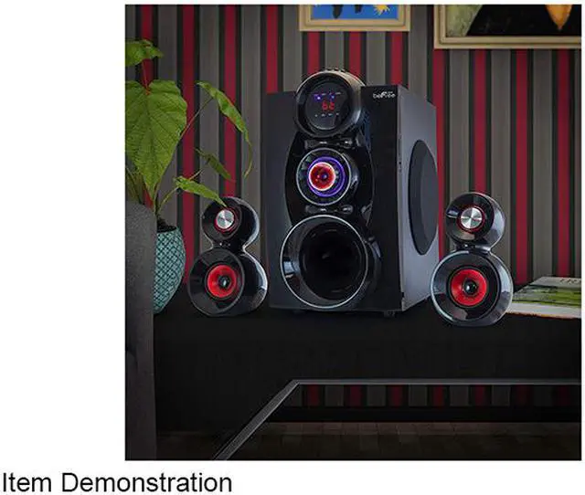 Alt view image 7 of 8 - Befree Sound BFS-600 5.1 Channel Surround Sound Bluetooth Speaker System with 6.5 in. Amplifier, Red