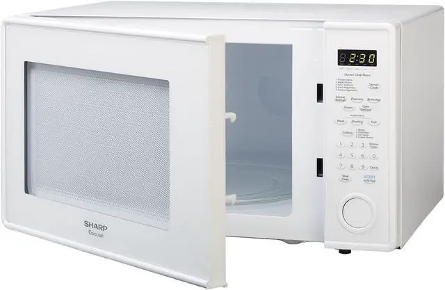Alt view image 3 of 5 - Sharp R559YW 1.8 cu. ft. Countertop Microwave Oven - White