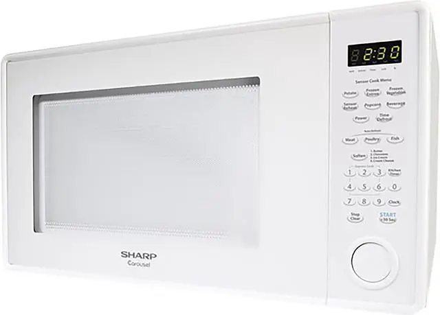 Alt view image 4 of 5 - Sharp R559YW 1.8 cu. ft. Countertop Microwave Oven - White