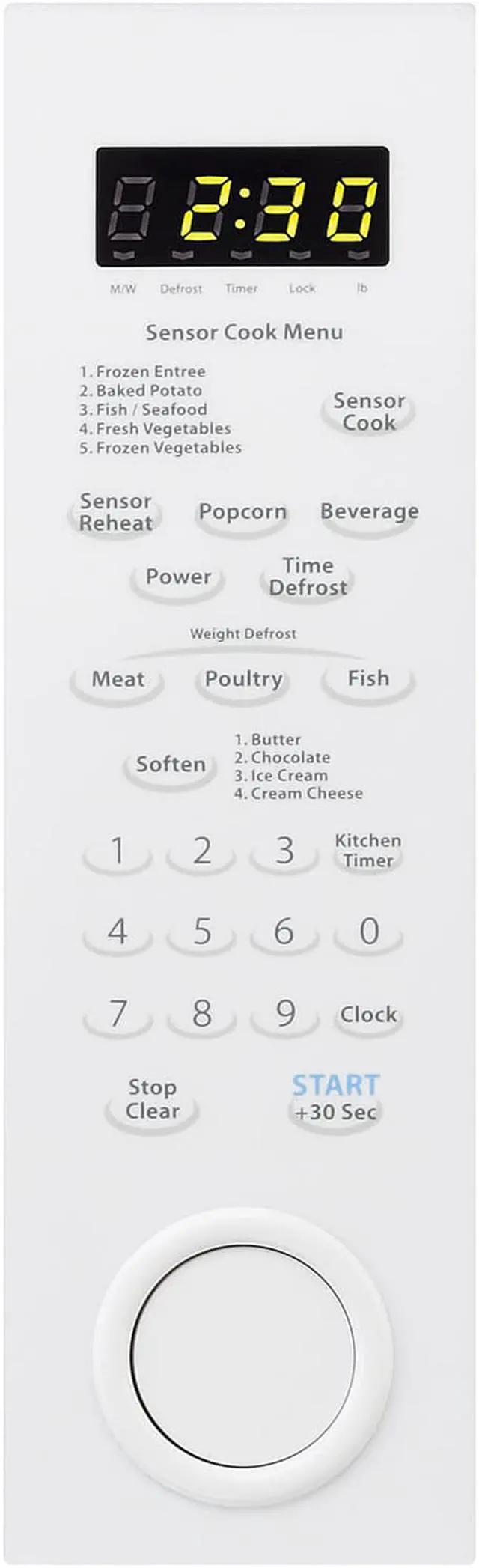 Alt view image 5 of 5 - Sharp R559YW 1.8 cu. ft. Countertop Microwave Oven - White