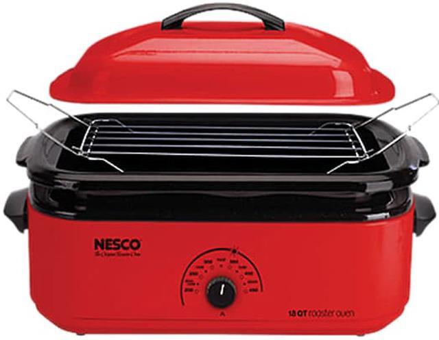  NESCO 18 Quart Roaster Slow Cooker - Red: Home & Kitchen