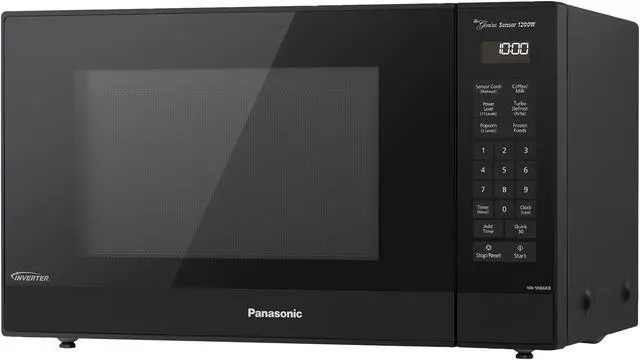 Alt view image 2 of 4 - Panasonic 1.2 Cubic Feet Countertop Microwave Oven w/ Inverter Technology, Black (NN-SN66KB)